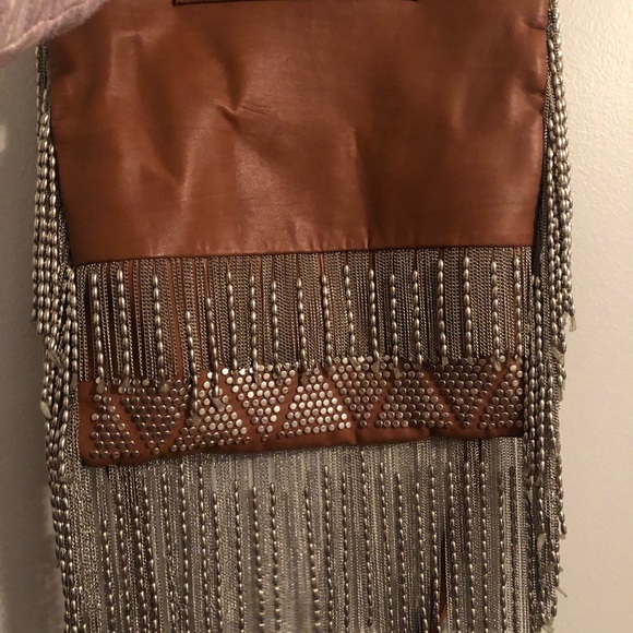 Leather purse with beading - Picture 4 of 7